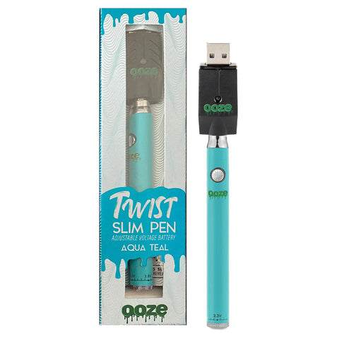 Twist Slim Pen 2.0 - 320 MAh Flex Temp Battery - Aqua Teal