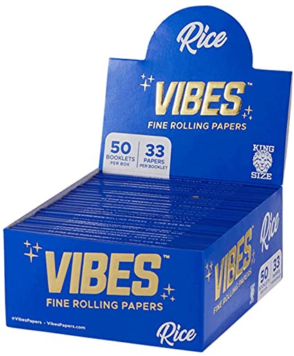 VIBES RICE KING SIZE - 50 BOOKLETS PER BOX