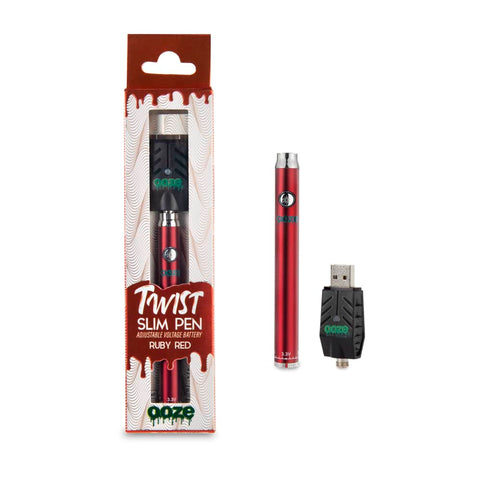 Twist Slim Pen 2.0 - 320mAh Flex Temp Battery - Ruby Red
