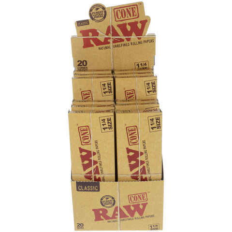 RAW - Cone Classic 1 1/4 20 Cones Per Pack