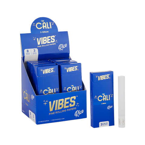 VIBES THE CALI 2 GRAM RICE - 3 CALIS PER PACK - 8 PACKS PER BOX