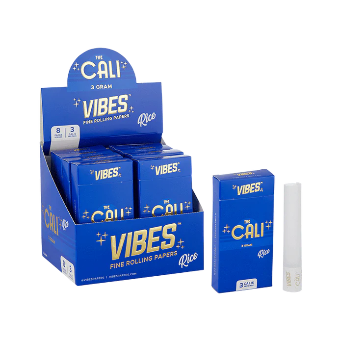 VIBES THE CALI 3 GRAM RICE 3 CALIS PER PACK - 8 PACKS PER BOX