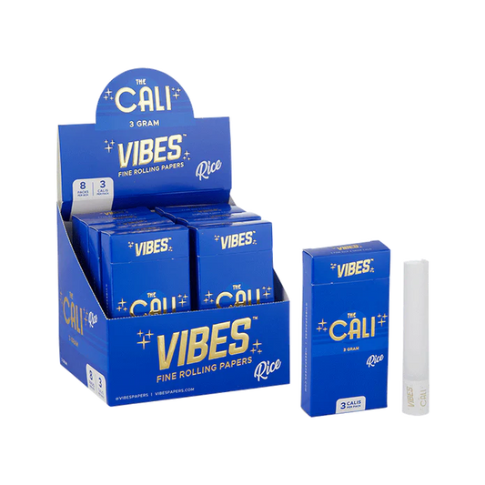 VIBES THE CALI 3 GRAM RICE 3 CALIS PER PACK - 8 PACKS PER BOX