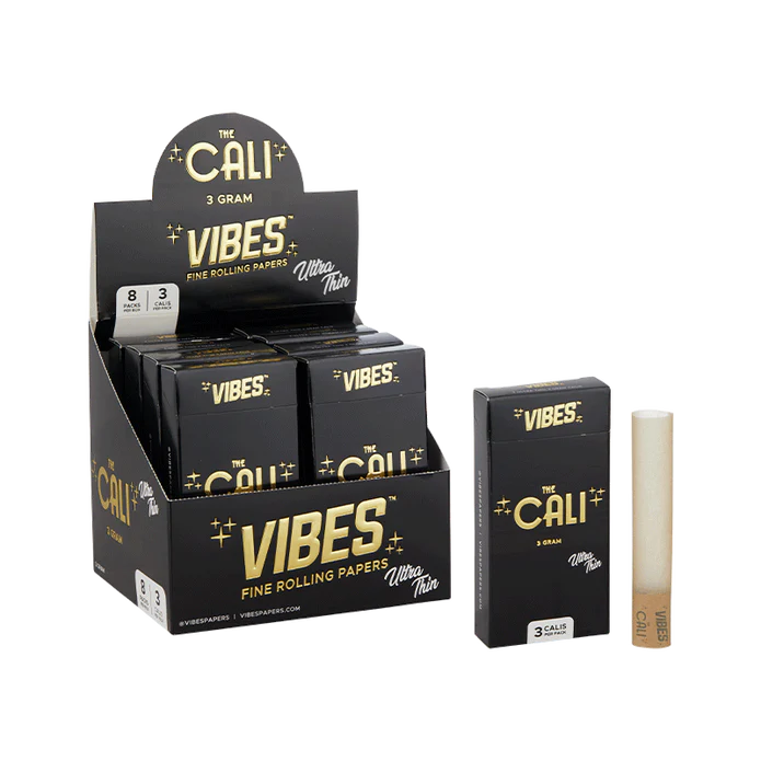 VIBES THE CALI 3 GRAM ULTRA THIN - 3 CALIS PER PACK - 8 PACKS PER BOX