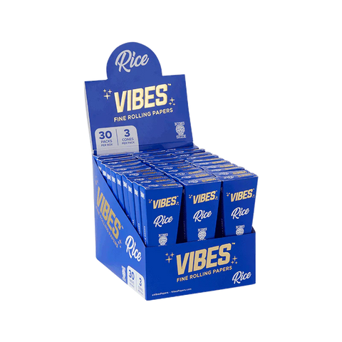 VIBES RICE KING SIZE - 3 CONES PER PACK - 30 PACKS PER BOX