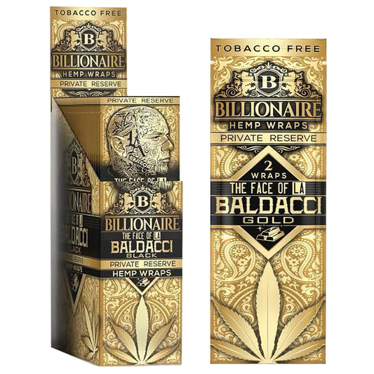 Billionaire Hemp Wraps - Private Reserve "the Face of LA" Baldacci Gold