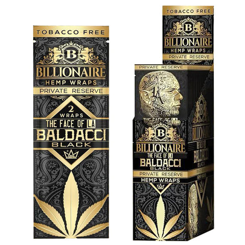 Billionaire Hemp Wraps - Private Reserve "the Face of LA" Baldacci Black