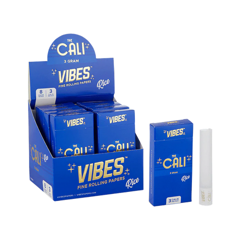 VIBES THE CALI 3 GRAM RICE 3 CALIS PER PACK - 8 PACKS PER BOX